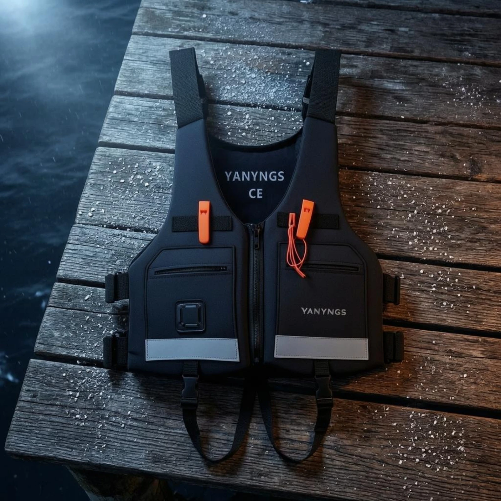 

Fishing Life Vest Sleeveless Reflective Fishing Vest Safety Gear Pockets for Adults