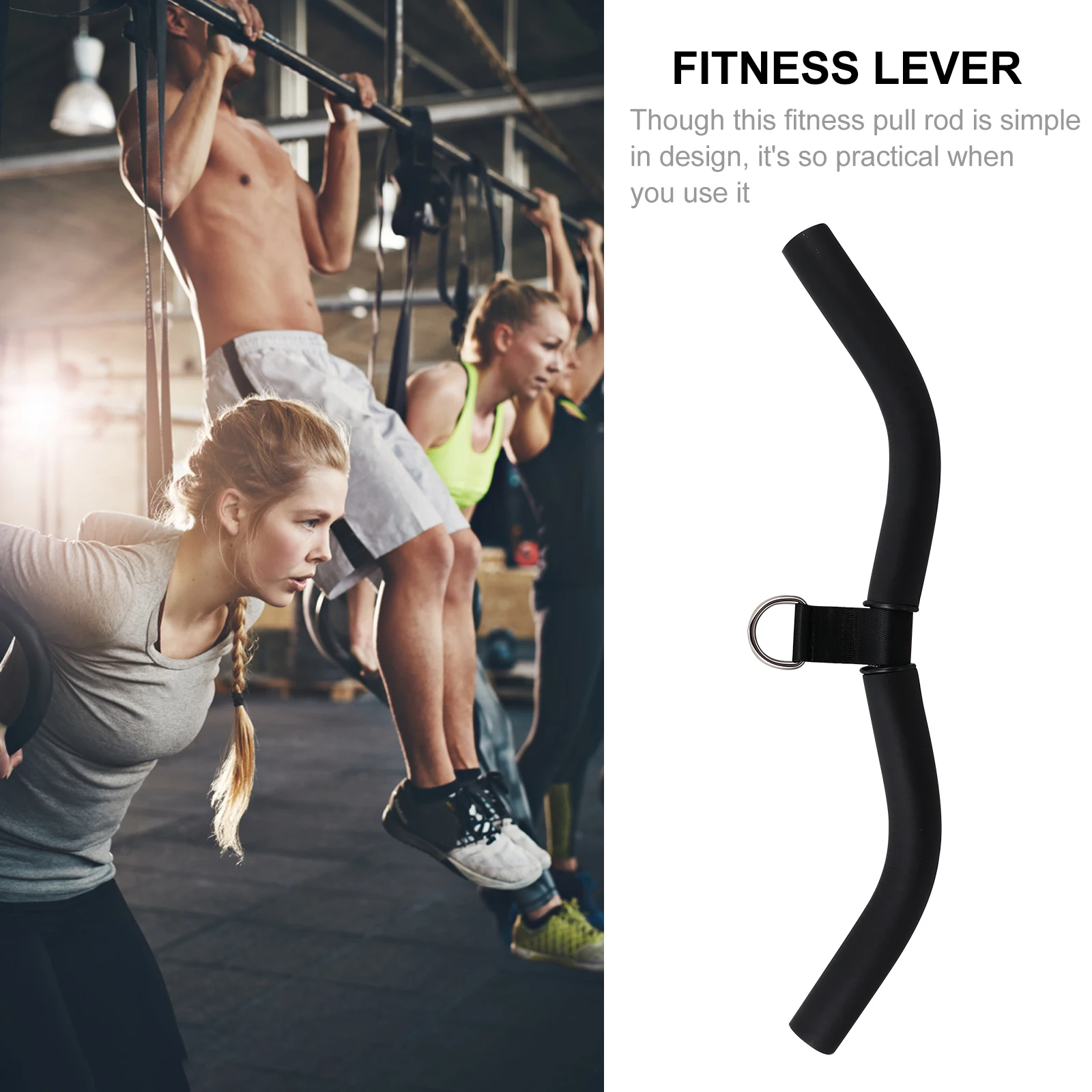 

1Pcs Pull Down Biceps Bar Steel Muscle Pull Down Rod Home Gym Fitness Trainer for Back Triceps Shoulders Durable Exercise