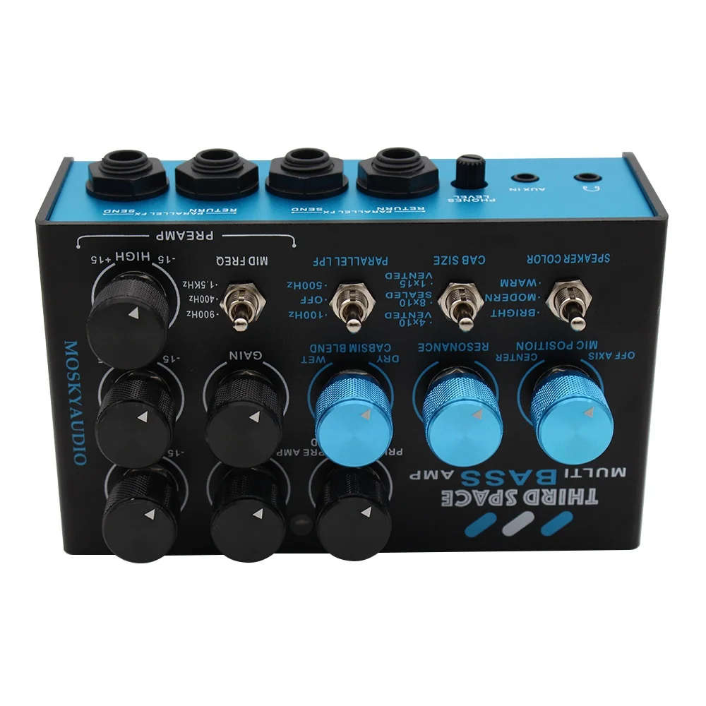 Mosky THIRD SPACE Guitar Effect Pedal - Ultimate Stereo Bass Preamp & DI Pedal with Cab Sim & Dual FX Loops