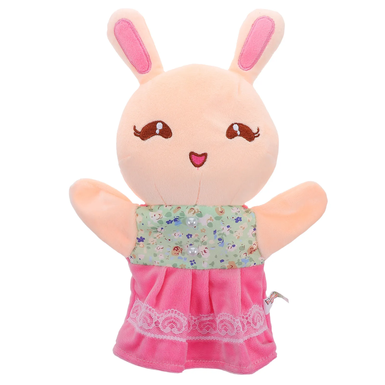 Interactive Cartoon Animal Hand Puppet Rabbit Design Bright Colors for Parent Child Activities Storytelling Creativity