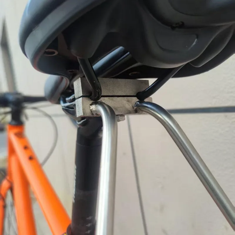 Portaequipajes trasero para bicicleta de acero inoxidable, resistente y ligero, portaequipajes integrado para bicicleta de montaña y carretera, accesorios para ciclismo