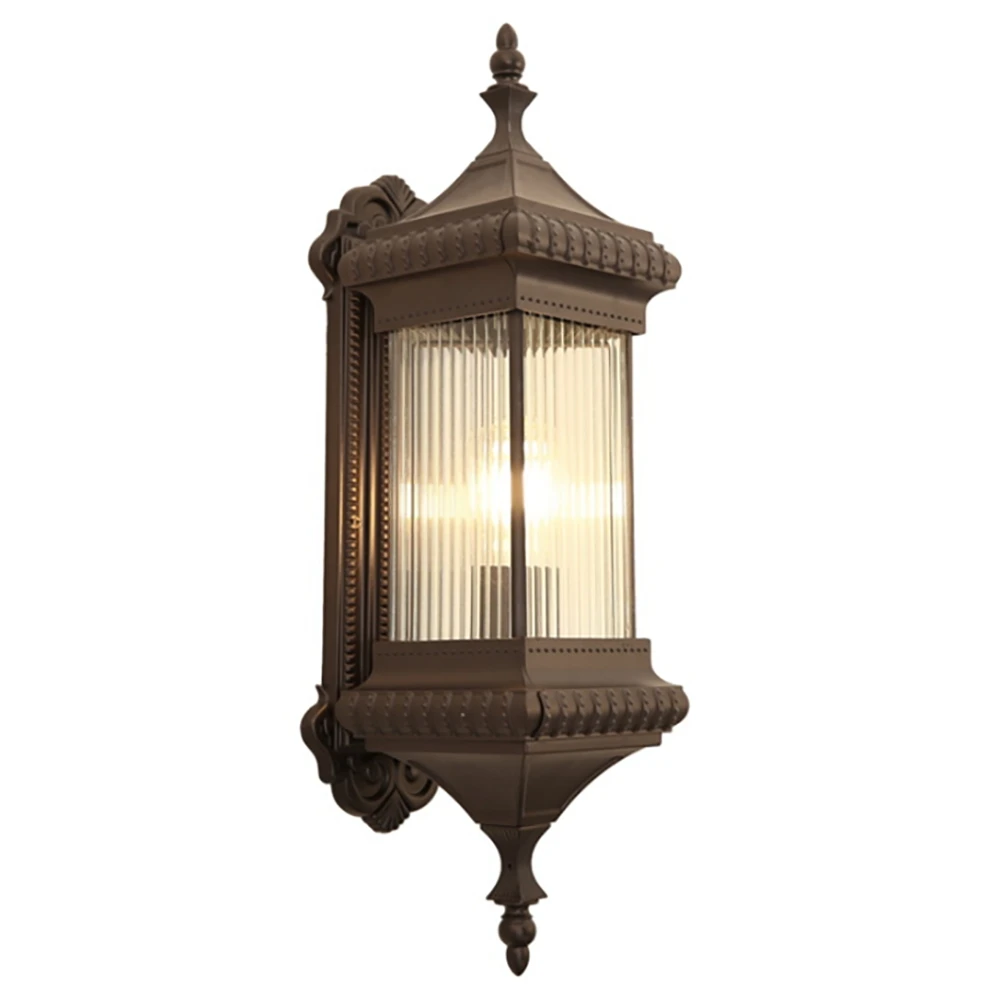 Waterproof Coffee E26/E27 Sconce for Villa Porch Garden Yard Outdoor Wall Light, SANDIY Vintage European