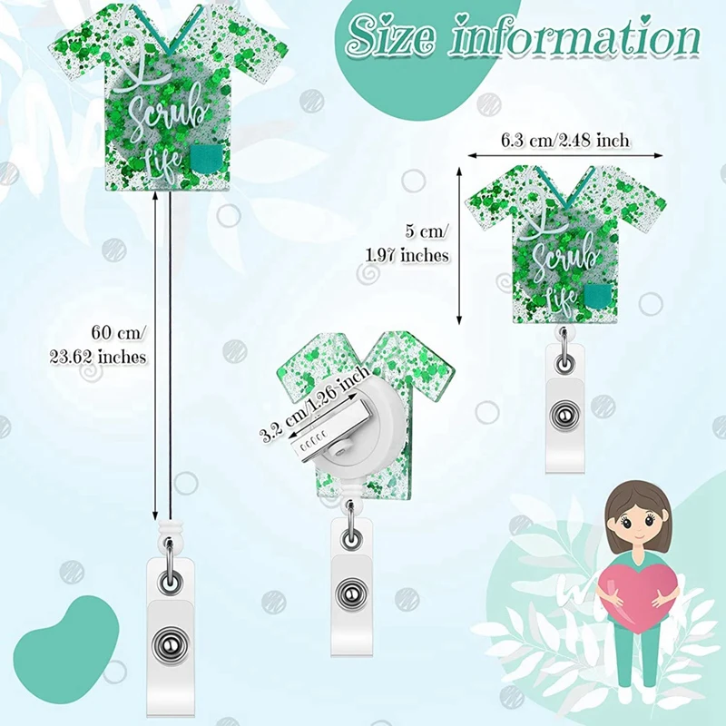 16ชิ้น dudukan ril ป้ายหดเก็บได้พยาบาลป้ายชื่อ ID นักเรียนครูพยาบาล