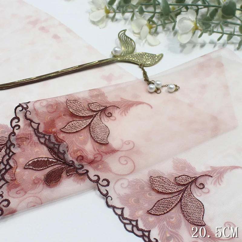 

30 ярдов вышитая кружевная отделка, отделка для шитья, аксессуары для одежды, бюстгальтер, нижнее белье, платье, ткань для одежды «сделай сам»