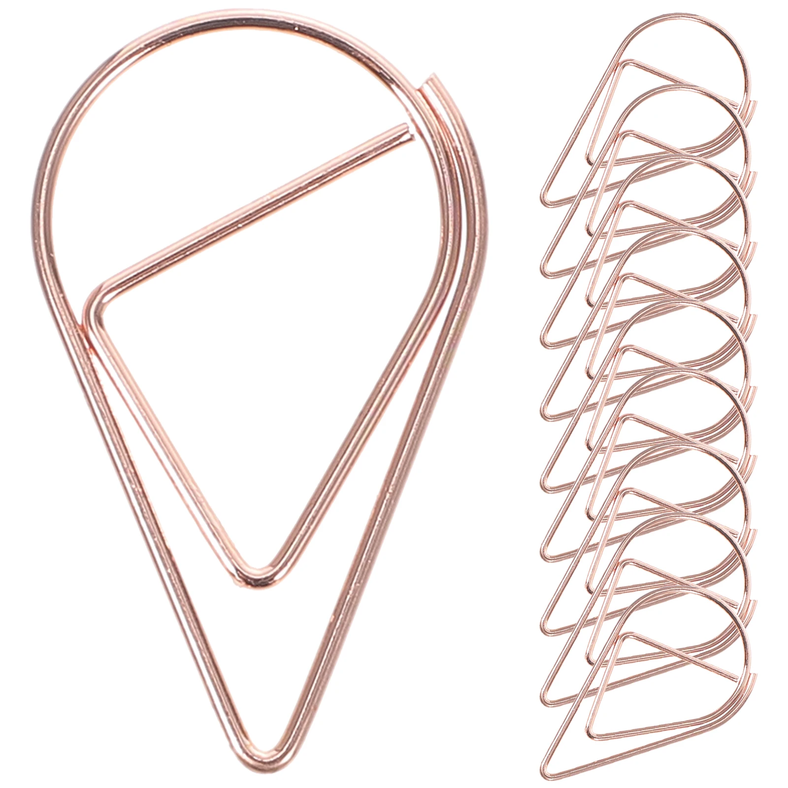 

10pcs Water Clips Metal File Binder Steel Office Home School Decor Cards Display Dripping Shape Note Book Clamp