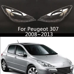 Front Car Headlight Cover For Peugeot 307 2008 ~2013 Auto Headlamp Lampshade Lampcover Head Lamp Light Covers Glass Lens Shell