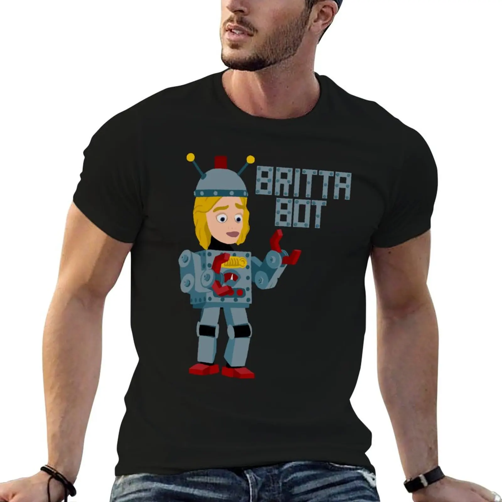 Britta Bot (Community TV Show) T-Shirt designer shirts shirts graphic tee mens vintage t shirts