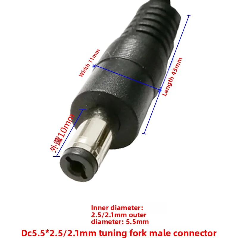 Male to Male DC Power Plug Cable Extension Wire 5.5x2.1mm Connector Extension Cord Black For Adapter CCTV Security Camera