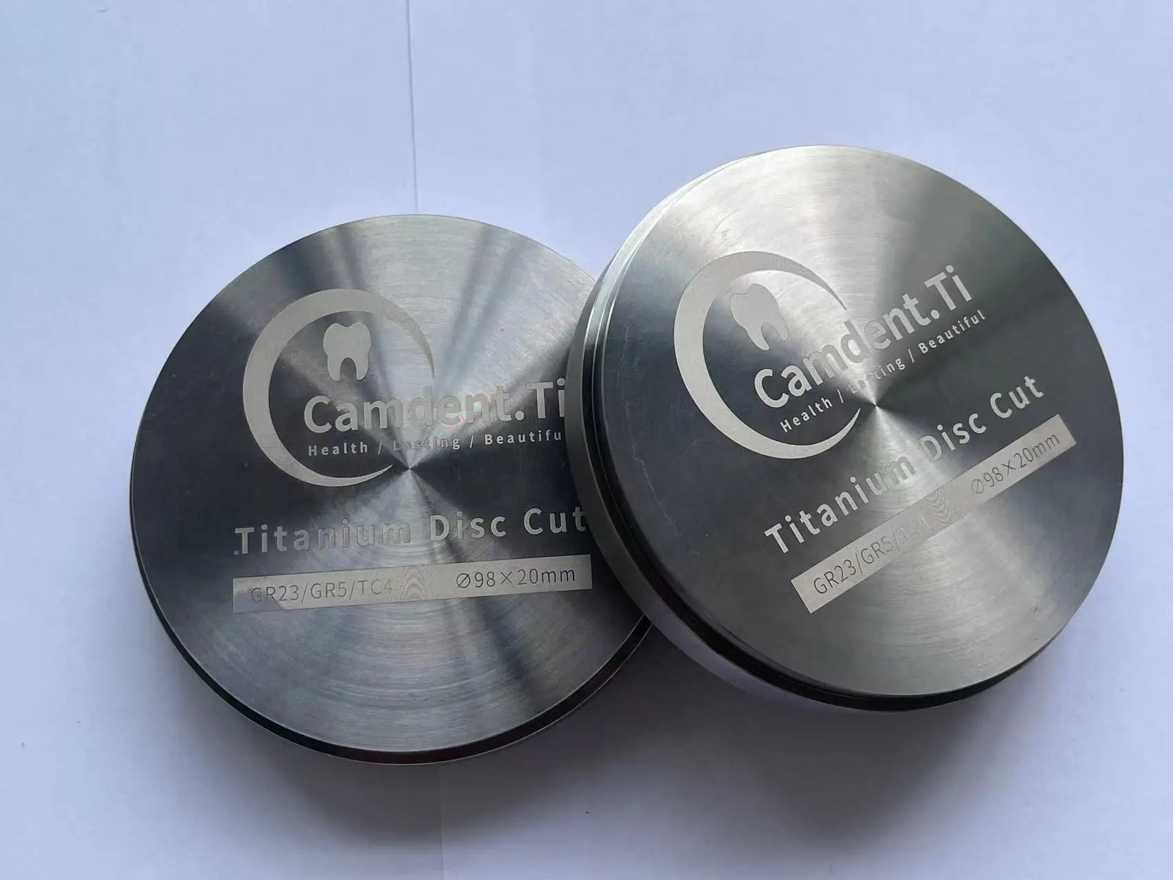 CAMDENT 98mm GR23 GR5 TC4 Grade Dental Titanium Disc CAD CAM Titanium Block Disk Material