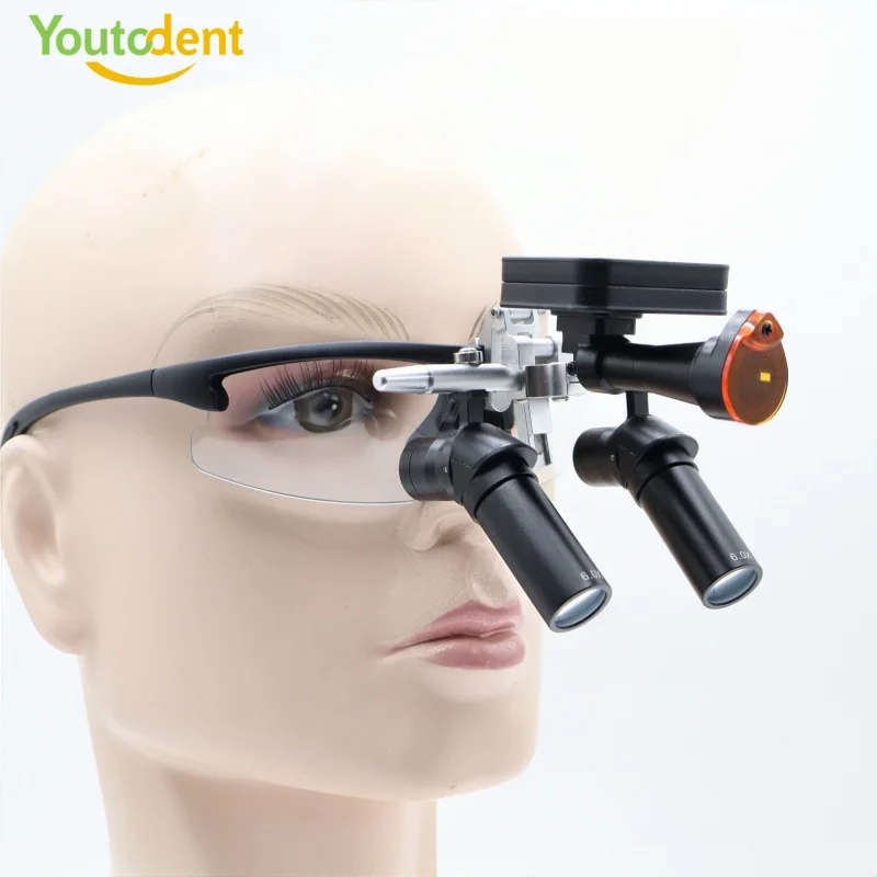 Dental Equipment Electric Magnifier Magnifying Glasses 6X Loupe with Surgery Light Lamp Ergo 4.0X 5X 6X Magnifier Dental Loupe