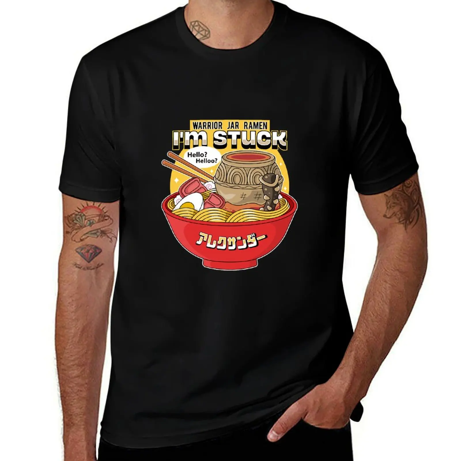 

Warrior Jar Ramen T-Shirt t shirt men 100% cotton luxury brand cotton t shirts high quality T-Shirt