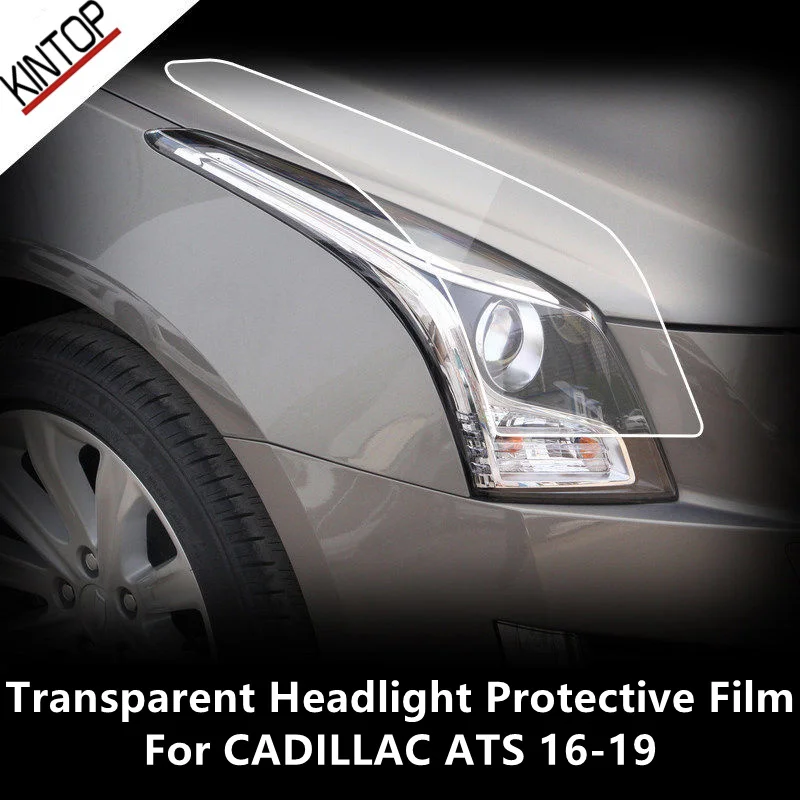 

For CADILLAC ATS 16-19 TPU Transparent Headlight Protective Film, Headlight Protection,Film Modification,Accessories Refit