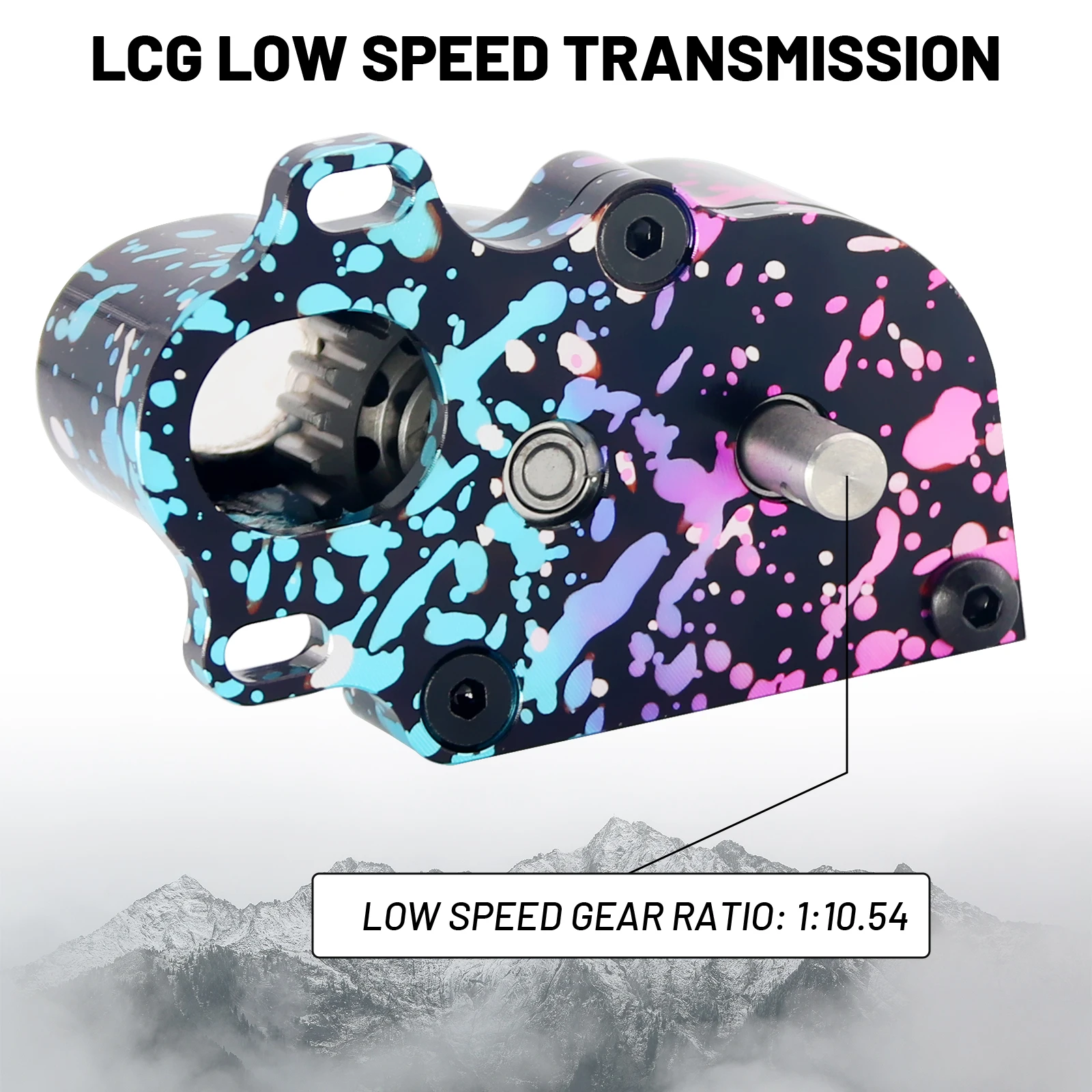 Caja de cambios completa de transmisión de baja velocidad LCG 1/10 con piñón de Motor 9T para 1/10 Axial SCX10 TRX4 RC Crawler accesorios DIY