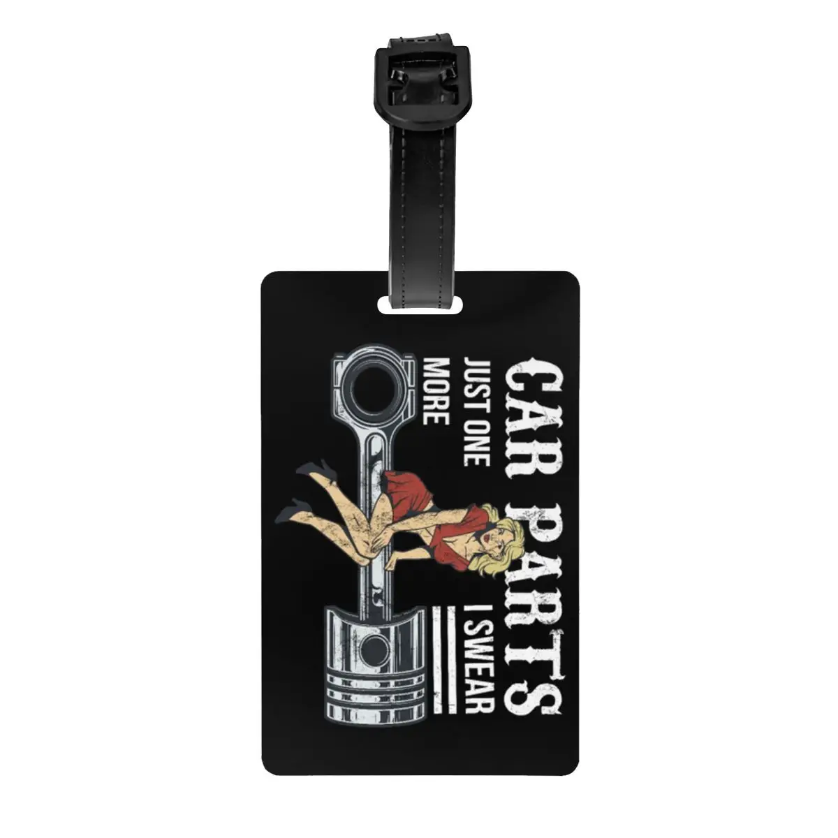 Custom Car Parts Just One I Swear More Luggage Tag Custom Mechanic Engineer Gift Baggage Tags Privacy Cover Name ID Card