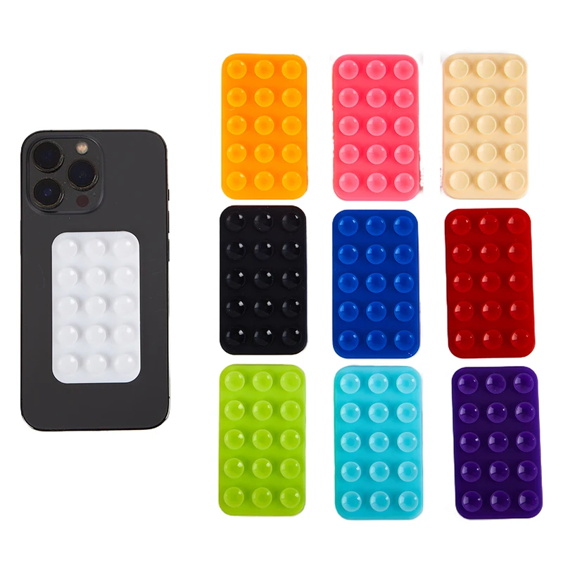 Suction Cup Wall Stand Mat Multifunctional Silicone Square Phone Double-Sided Case Anti-Slip Holder Mount Sucker Pad