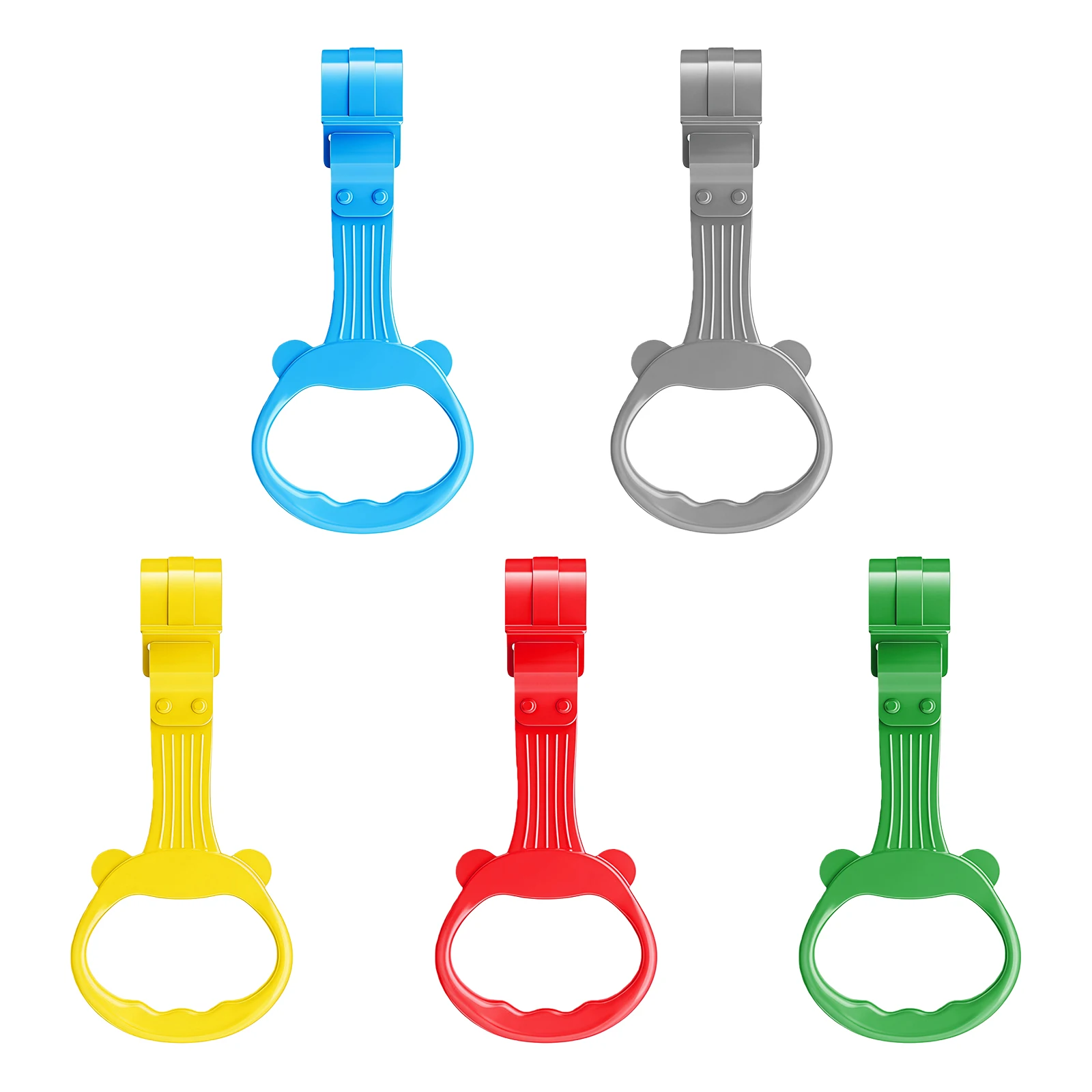 

Набор из 5 пластиковых колец-помощников для ходьбы с эргономичными ручками, подвесные кольца для детской кроватки, аксессуары для манежа для младенцев и малышей