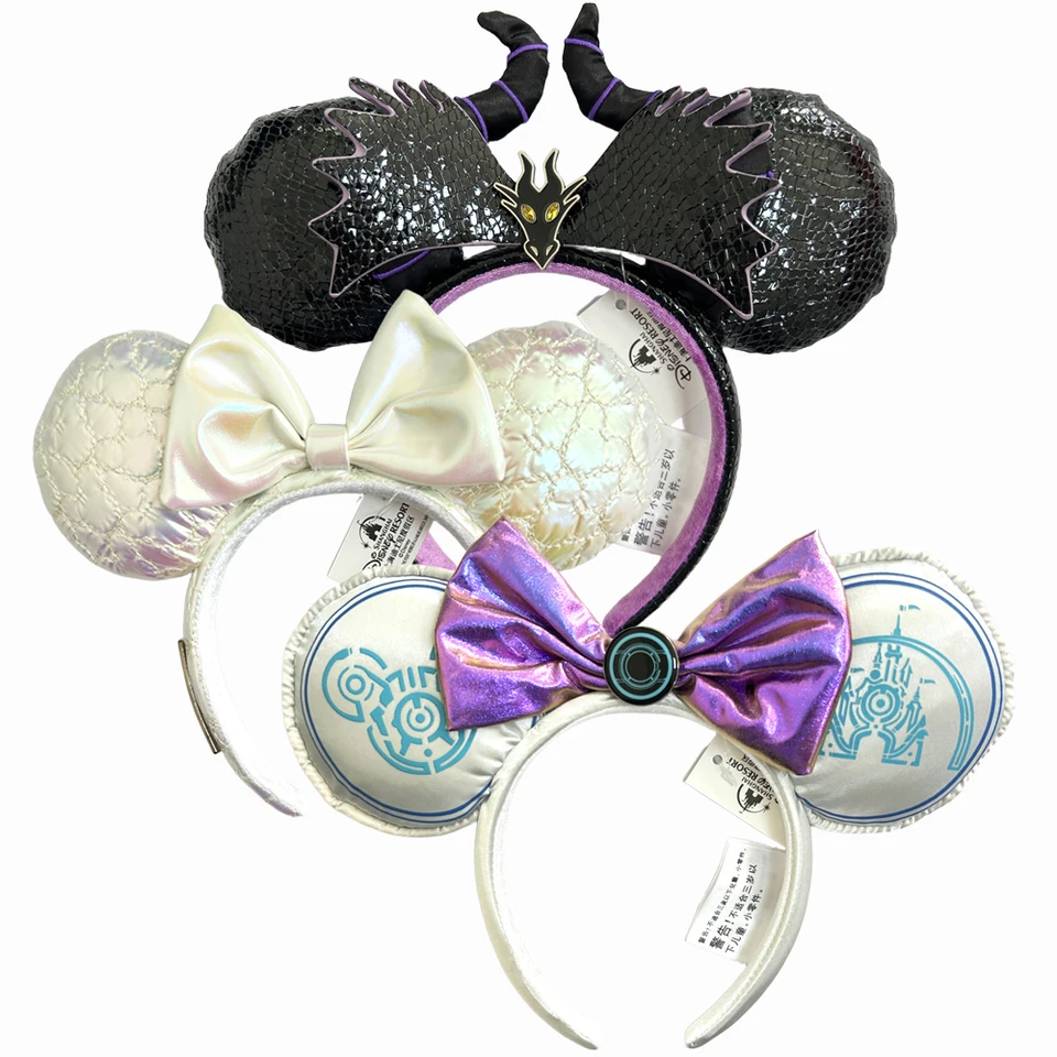 Shanghai Disney Resort Gold Sequins Bow Disney Minnie Mouse Ears Headband Gold Red Bow Minnie Mouse Sequins Disney.Parks Headband  main image 4