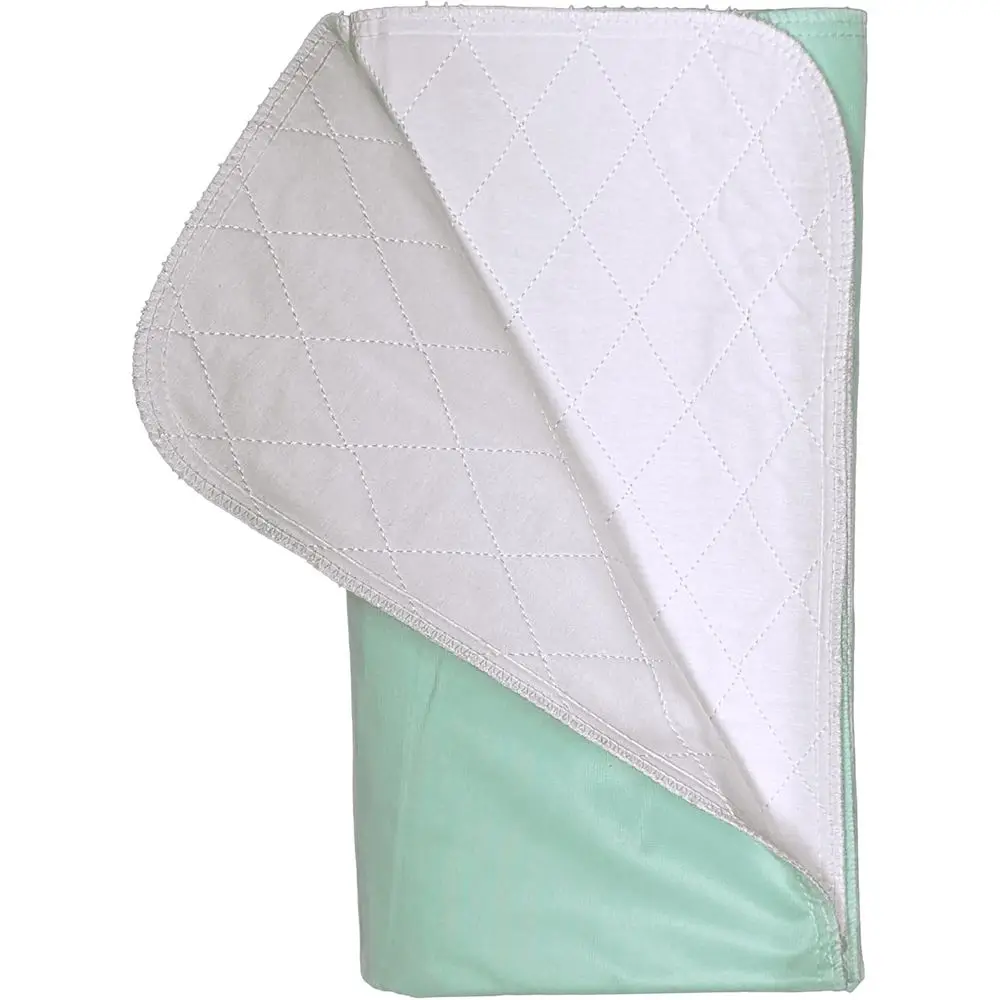 

Heavy-Duty Reusable Washable Incontinence Underpads - 32x34, 24 Pack, Green, 10oz for Seniors & Children