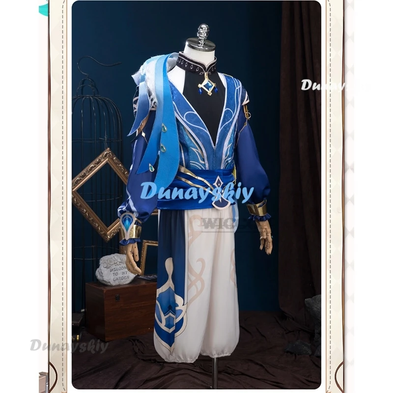 Kaeya Genshin Impact Cosplay Costume parrucca nuova pelle Sailwind Shadow vestiti Kaeya uniformi treccia Eye-patch gioco abiti per gli uomini