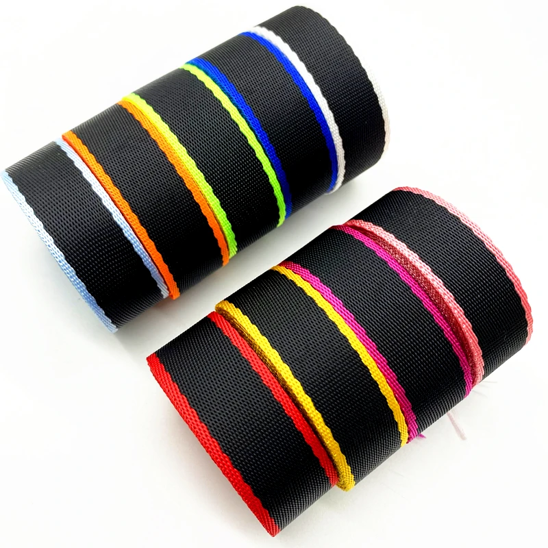 2 Yards/lot 20mm Polyester Nylon Webbing Color Watch Ribbon Backpack Strap Badge