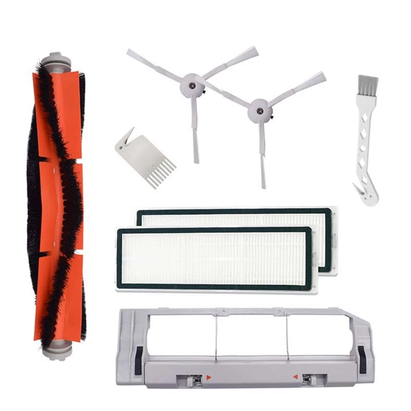 掃除機用スペアパーツ,HEPAフィルター,サイドブラシ,Xiaomi Roborock s50,s51,e25用メインモップクロス