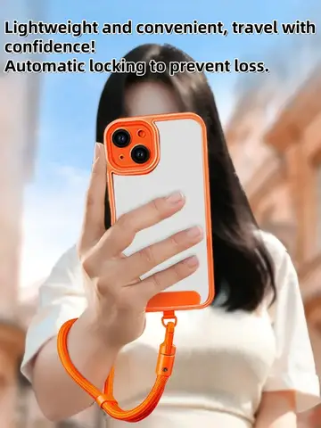 Universal Mobile Phone Anti-loss Wrist Strap Adjustable 360° Rotation Phone Self-locking Lanyard for iPhone 17 16 15 Pro Samsung