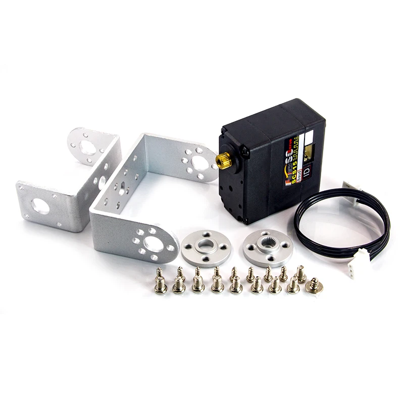15KG Half-duplex Asynchrone Seriële BUS Servo Slimme Robotarm Ondersteuning 0-300 Graden Instelling en 360 Continue Rotatie