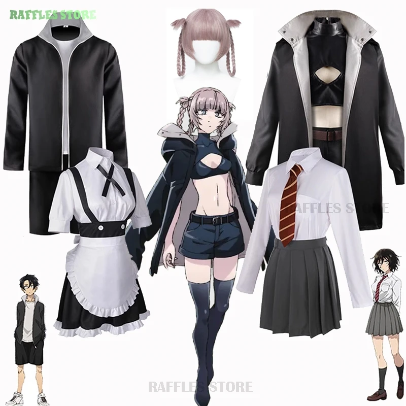 Costume de Cosplay de Nanakusa Nazuna, Déguisement CHRISTORI Ko Vampire Amour Anime, Perruque d'Halloween, Uniformes Imbibés pour Hommes et Femmes