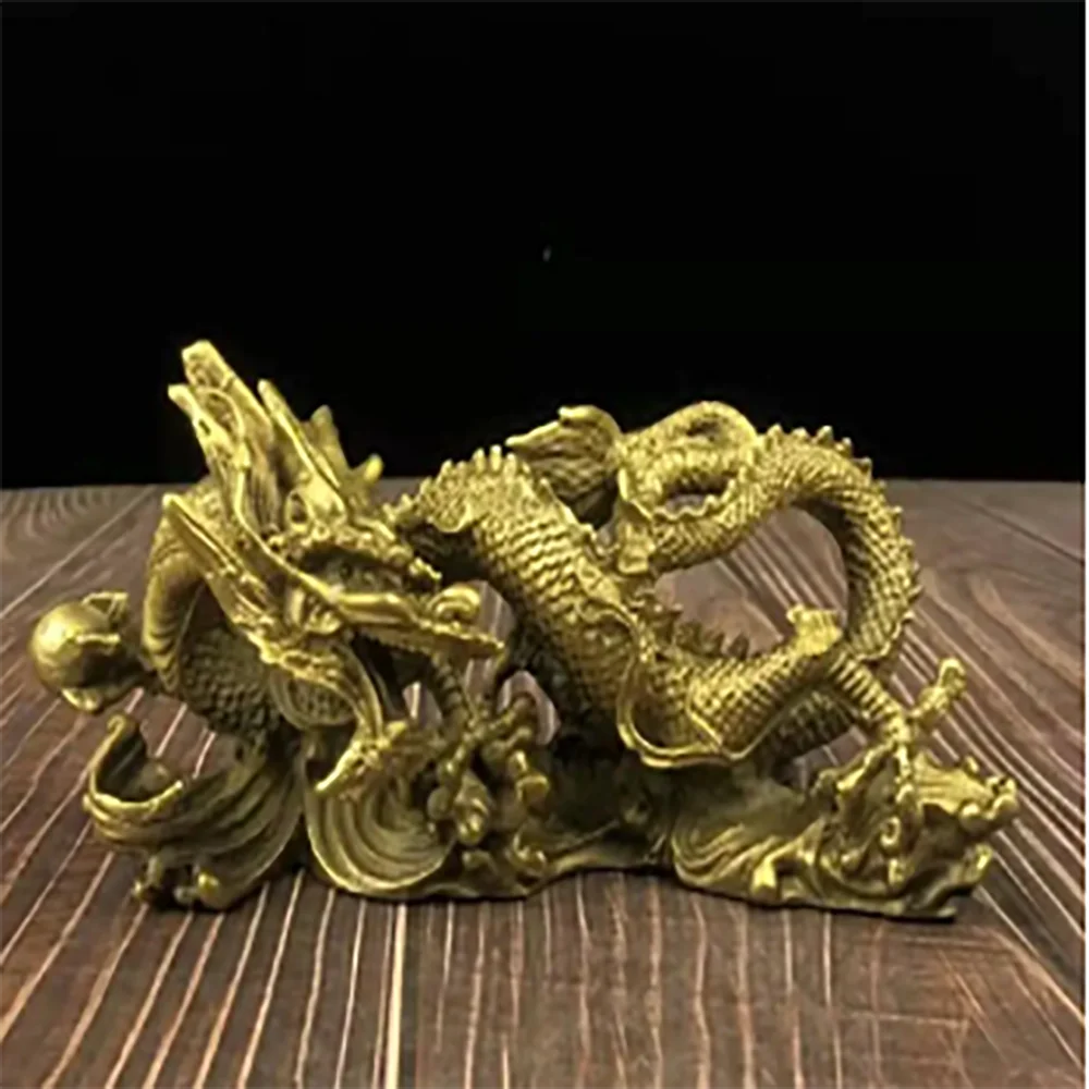 

Pure copper Jiulong Xizhu ornament Jiulong wall screen Fengsheng Xiaolong Fengshui tonglong zhaocaiwang business opening handic