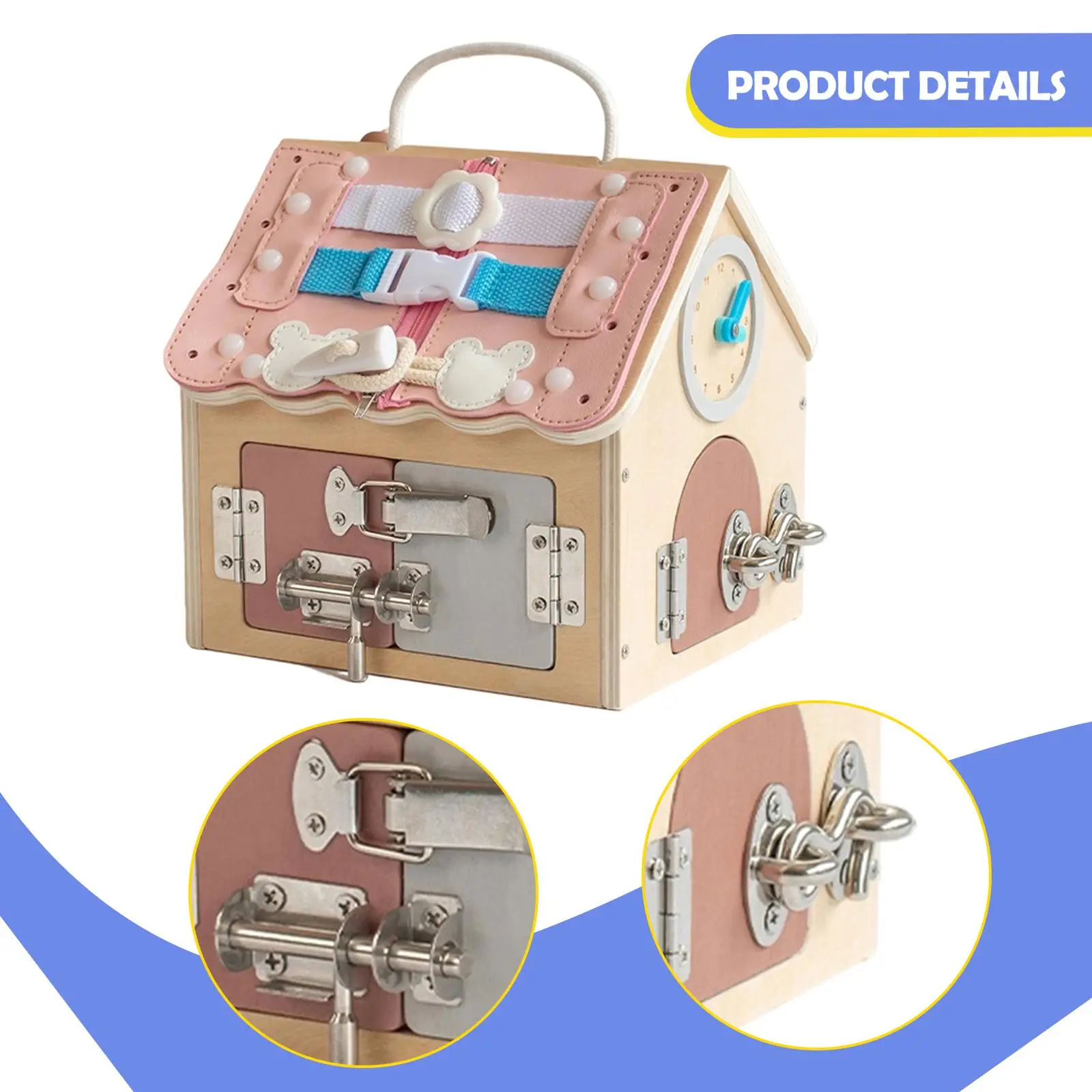 Casa de aprendizagem brinquedo do bebê de madeira multifuncional educacional playhouse brinquedo de desenvolvimento precoce para crianças de 3 anos de idade