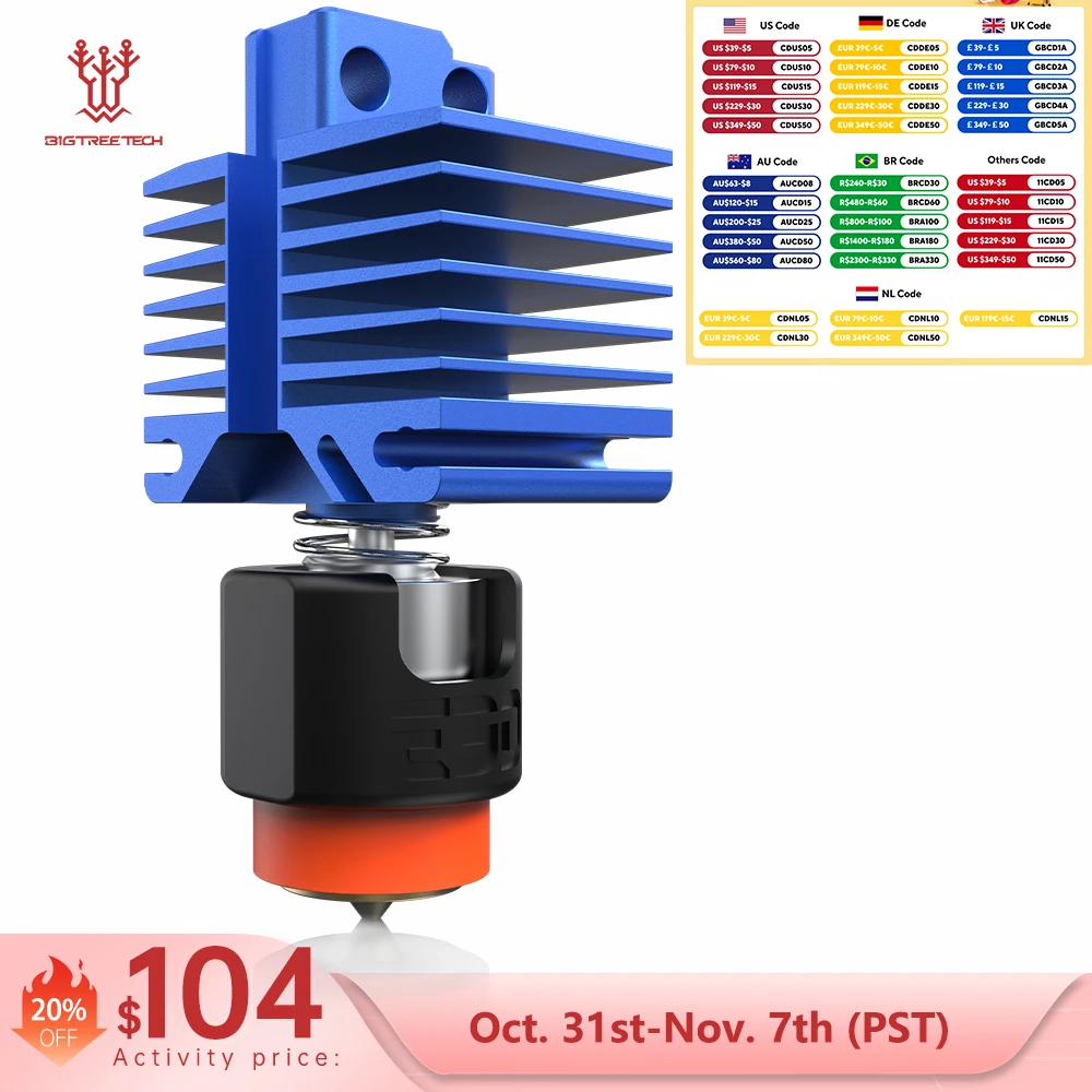 

BIGTREETECH Panda Revo Hotend Plug And Print High Speed High Flow With E3D Online Bontech For Bambu Lab P1P P1S BambuLab X1C X1E