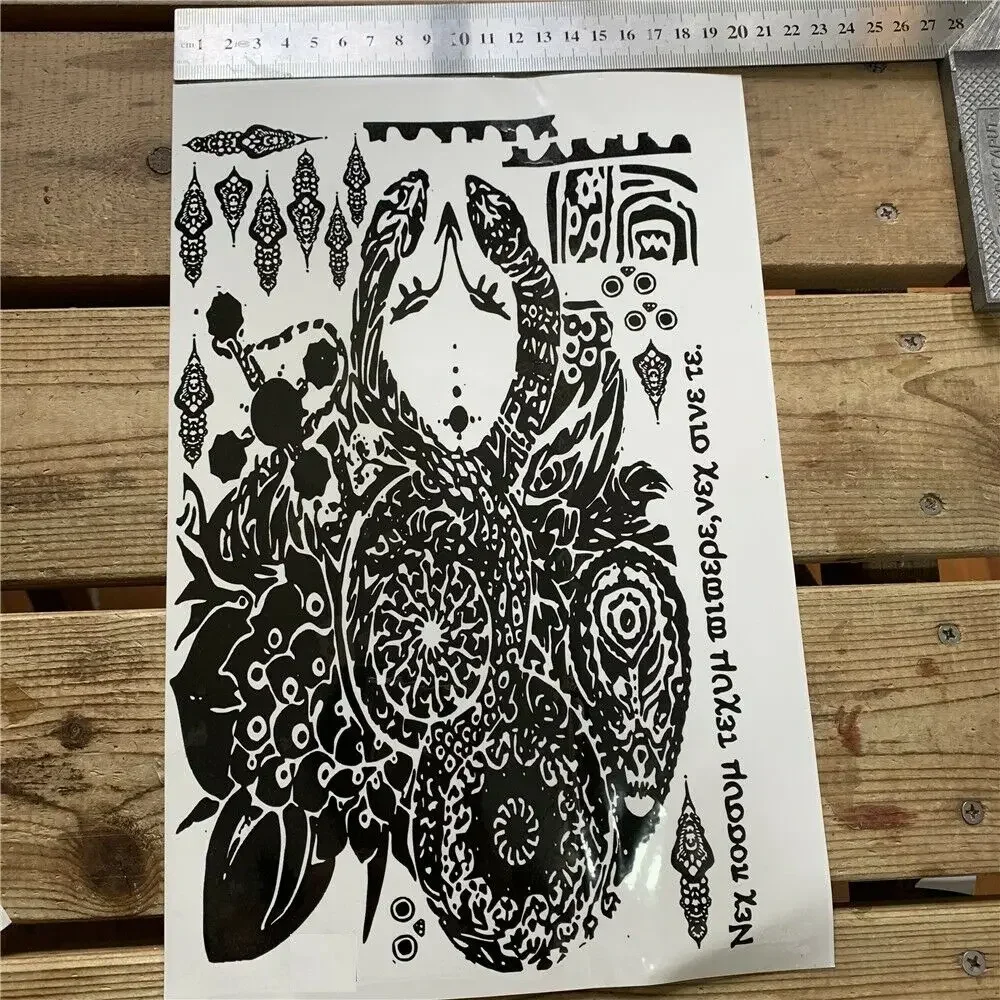 Temporory Tattoo Uta Arm Chest Neck Hand Finger Sticker Cool Cosplay Prop