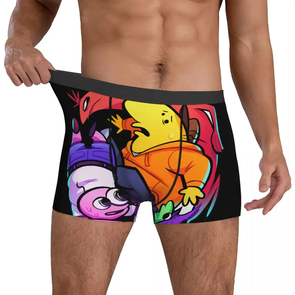 

Smiling Friends Boxed In Shorts Briefs Underwear Trenky Male Elastic Boxershorts Custom Plus Size Underpants