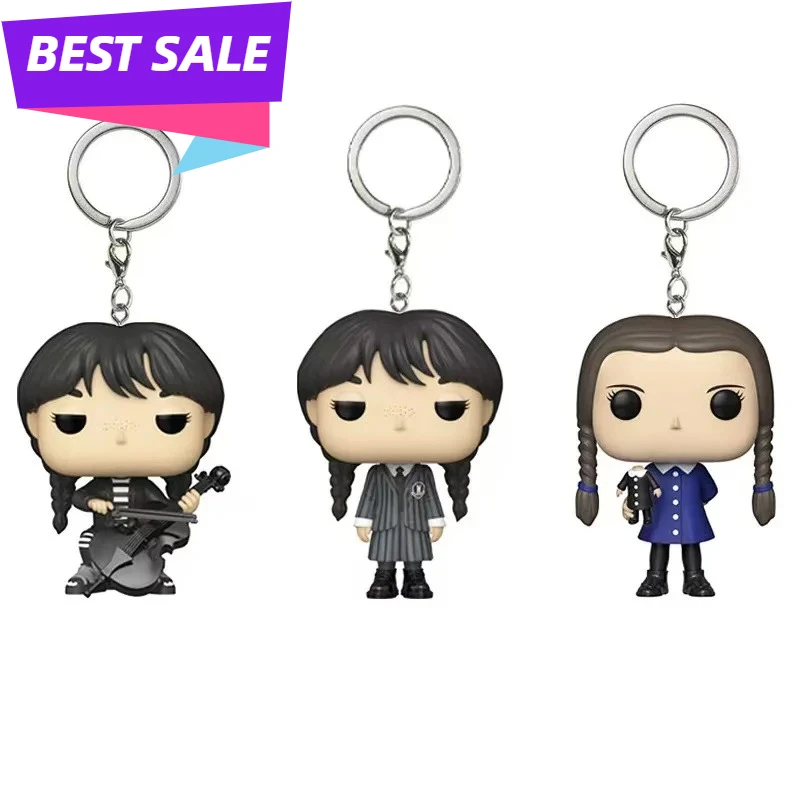 مزدوجة العجين المقلي التقلبات جديلة الكمان جيب المفاتيح دمية شخصيات PVC لعب الاطفال #1