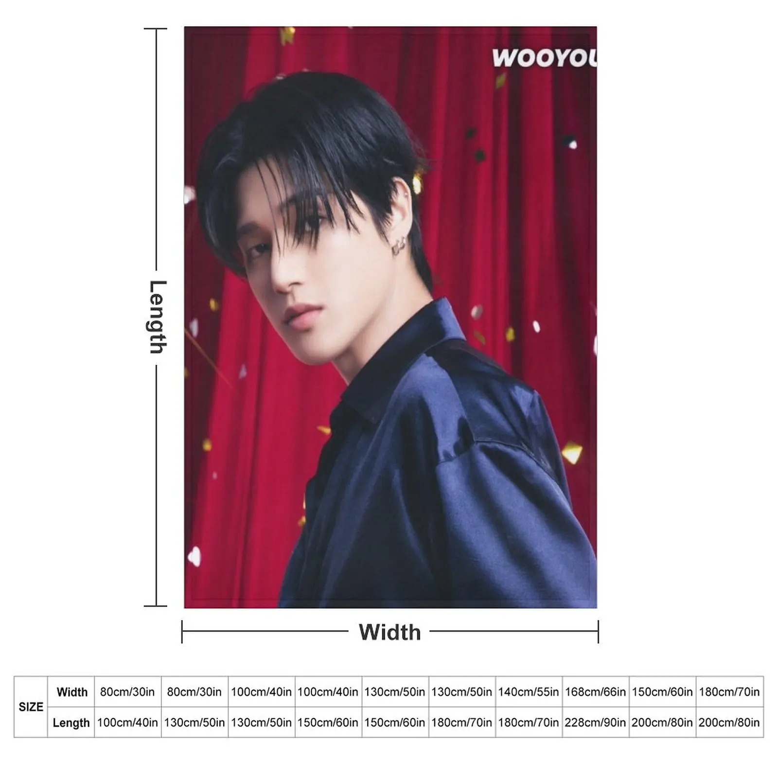 WOOYOUNG Birthday ATEEZ KPOP Throw Blanket Quilt Baby Blankets