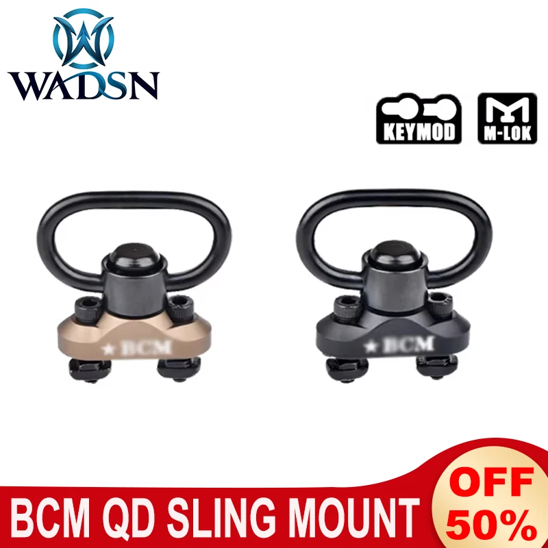 

WADSN QD Sling Swivel Buckle Mount Metal BCM Quick Release Qd Adapter Rotation Sling Base For Mlok Keymod Rail Accessories