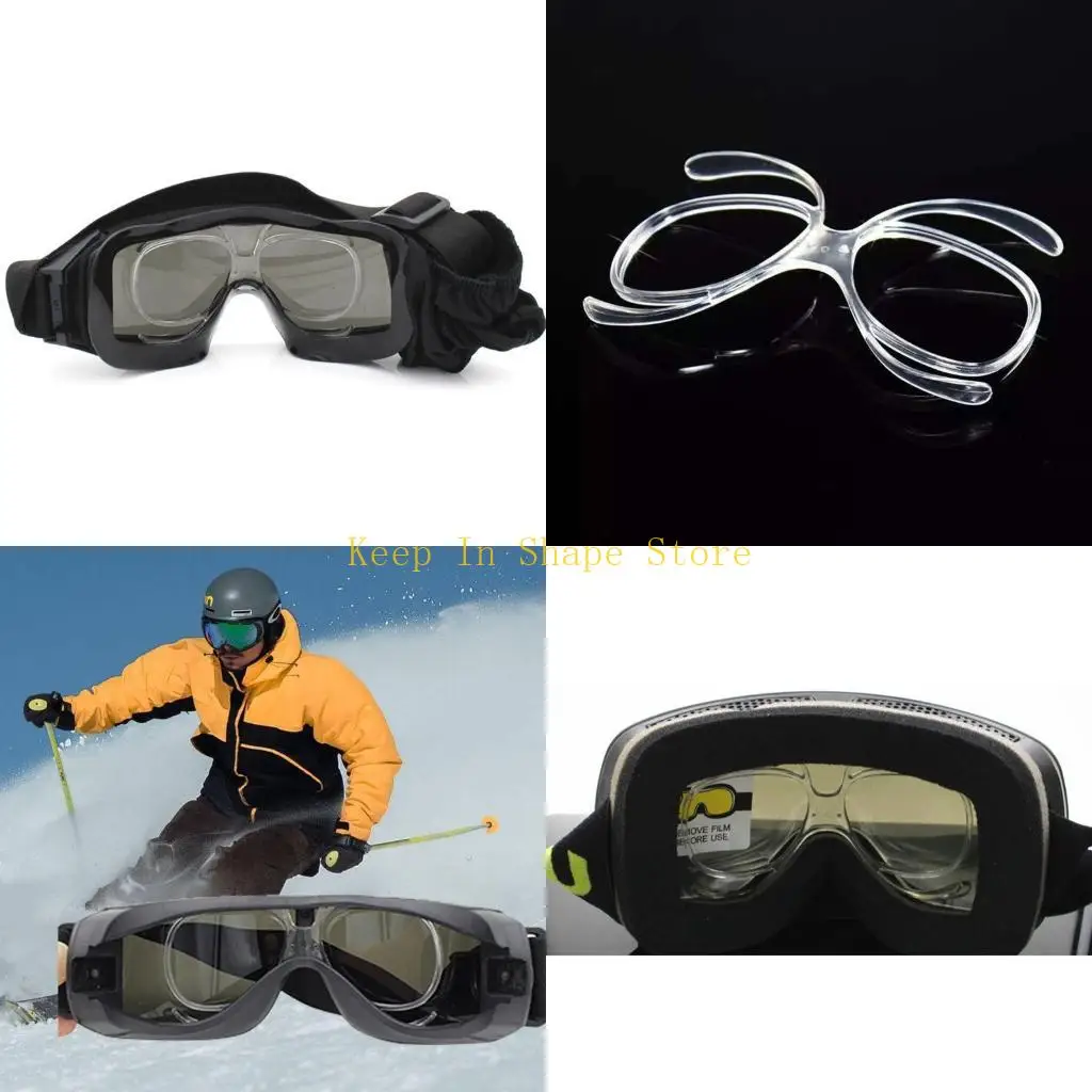 U1JC Ski Glasses Frame Comfortable Glasses Frame Skiing Snowboard Myopia Lens Frame