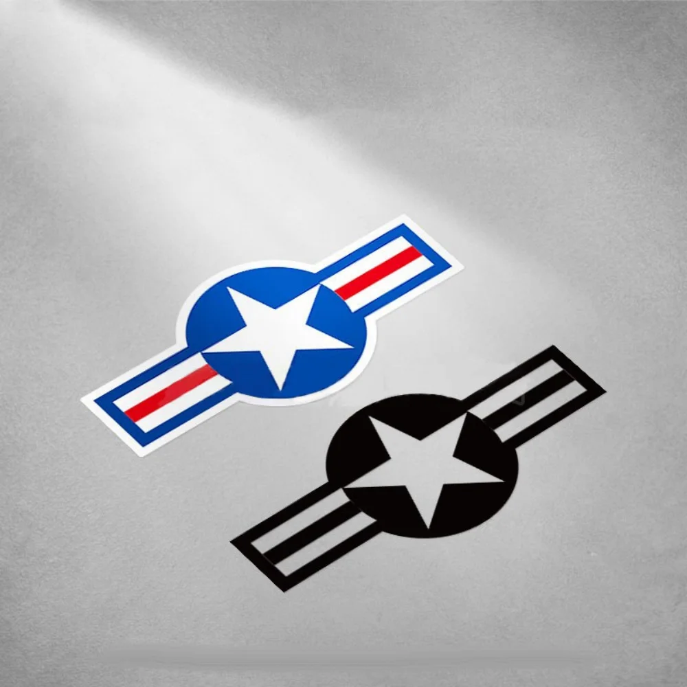 1Pc US Air Force Star Roundel Waterproof Vinyl Sticker Military Graphic Decal For Car Motorcycle Window Body Decor