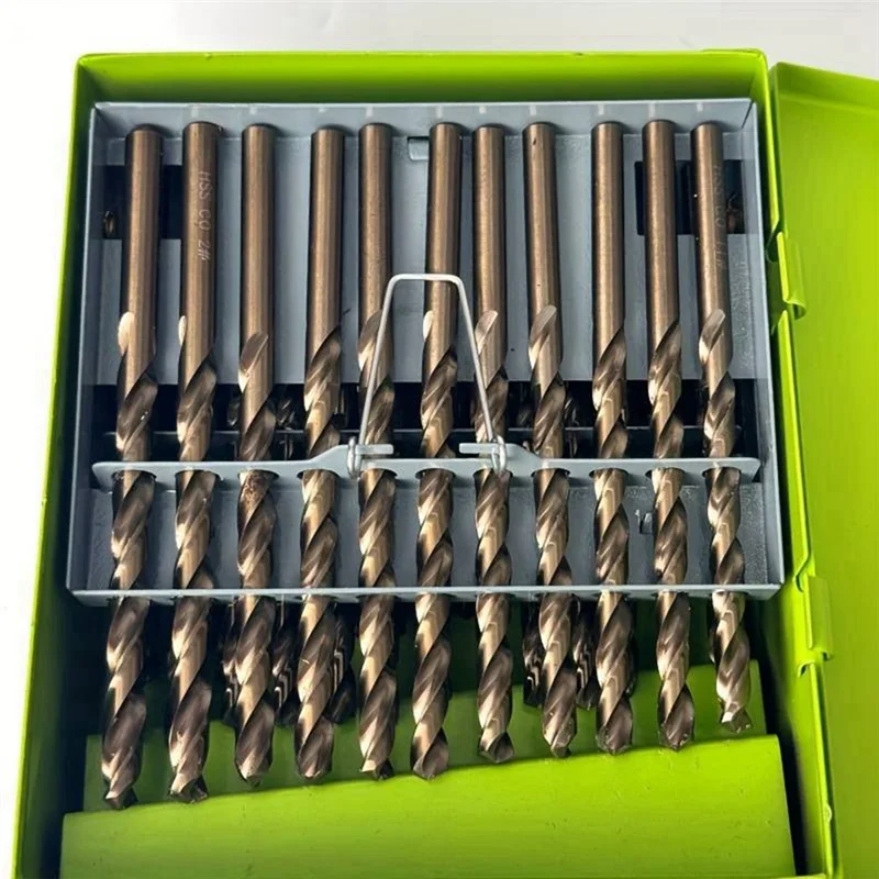 A26F-Industrial-Grade Full-Grinding Small Twist Drill 60PC High-Speed Steel Round Shank Number Drill Box