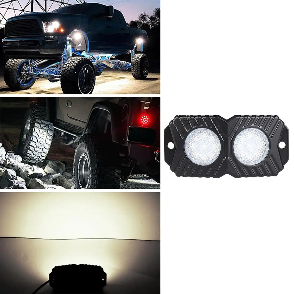 LED Rock Lights DC 12V Waterproof Car Lights Kit Exterior Accessories Under Glow for Off Road Truck SUV ATV UTV Universal