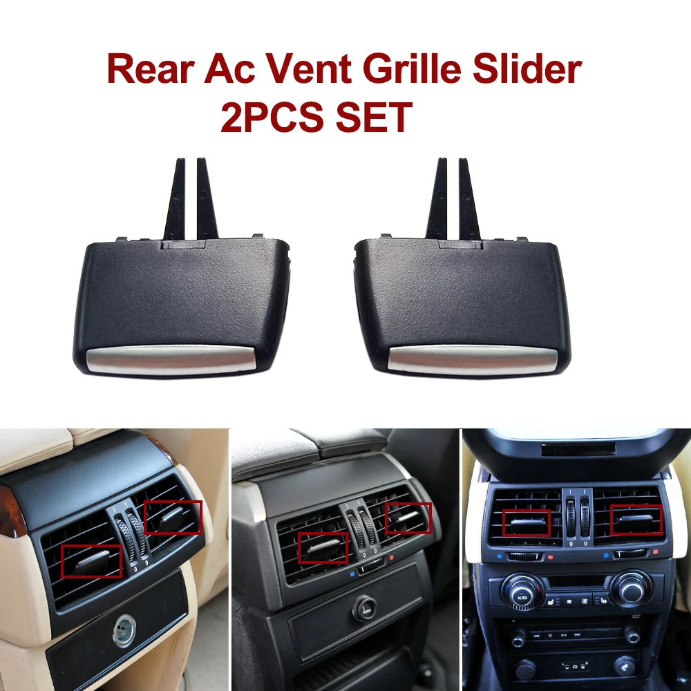 Front Rear Fresh Air Conditioning AC Vent Grille Slider Clip Repair Kit For BMW X5 X6 E70 E71 E72 2007-2014