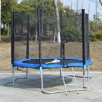 Professional garden outdoor 8ft trampoline with safety net for kids