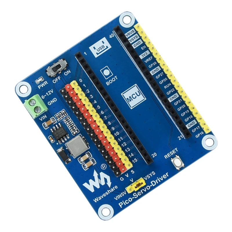 

Waveshare Servo Drive Board For Raspberry Pi Pico Expansion Board Module Suitable For Robotic Arm/Hexapod Robot