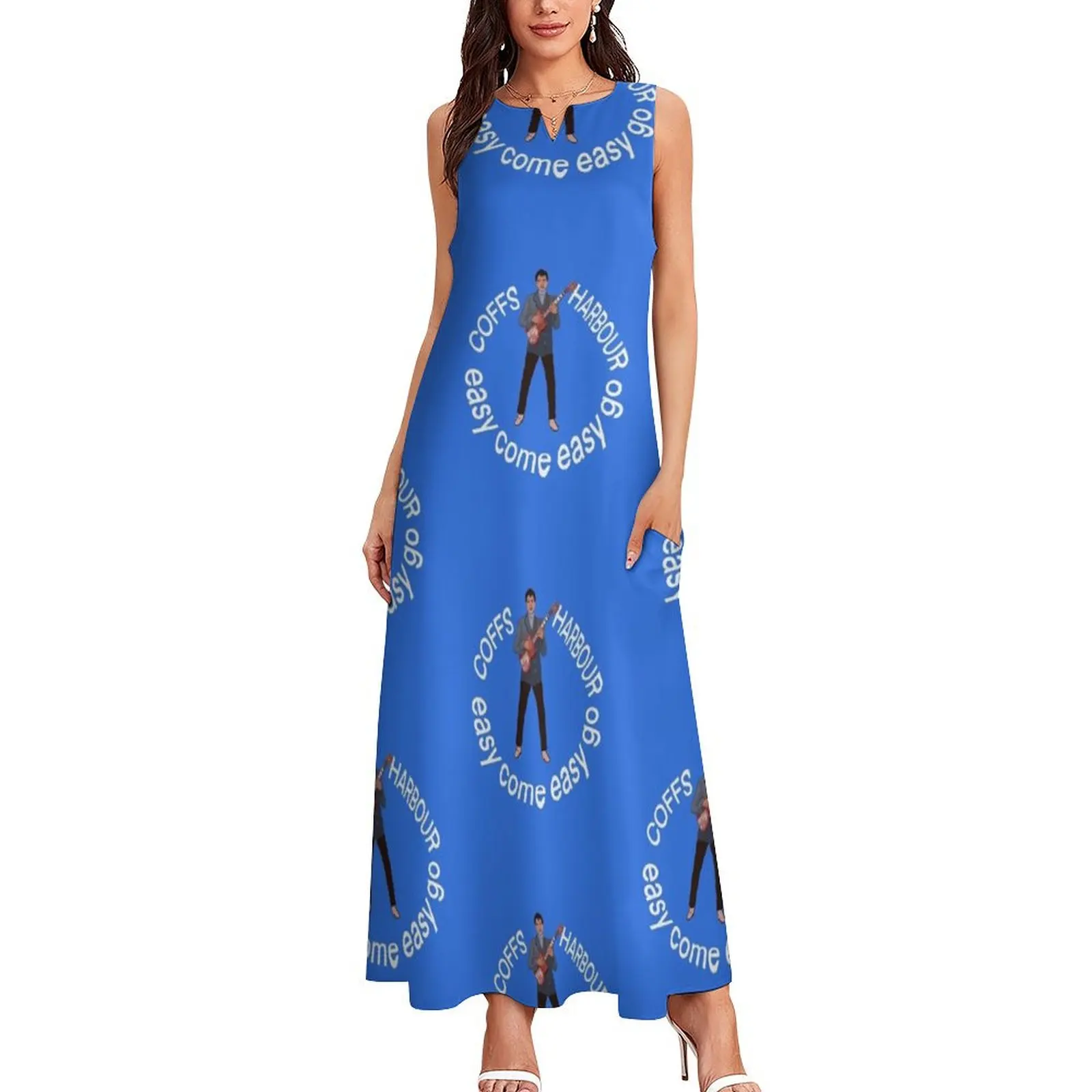 Copy of EASY COME EASY GO variant 6 BLUE COFFS HARBOUR Long Dress women