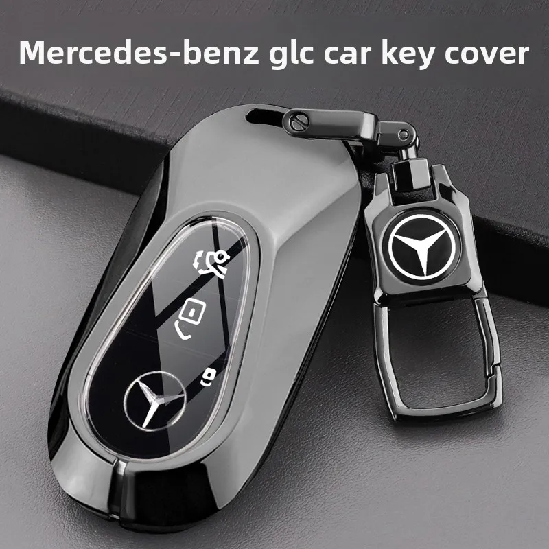 Mercedes Benz GLC key case 2025 model 25 new glc300l glc260l car remote control shell advanced metal buckle