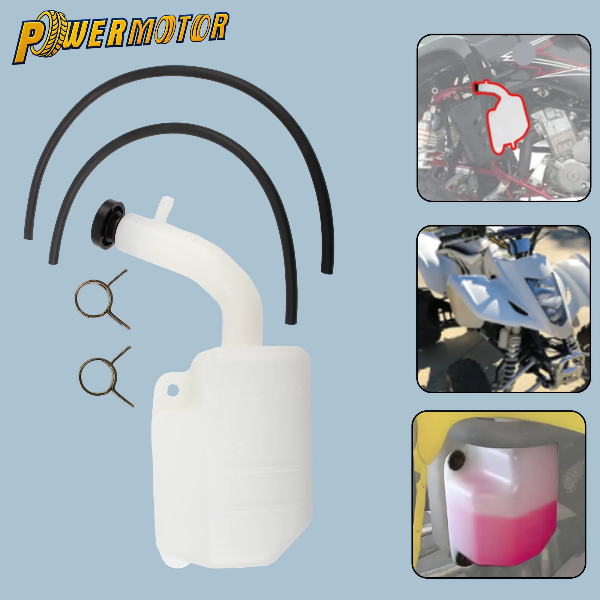 

For Suzuki LTZ 400 LTZ400 Motorcycle Radiator Tank Water Tank Coolant Reservoir Tank PP Plastic 2003 2004 2005 ATV Quad Parts