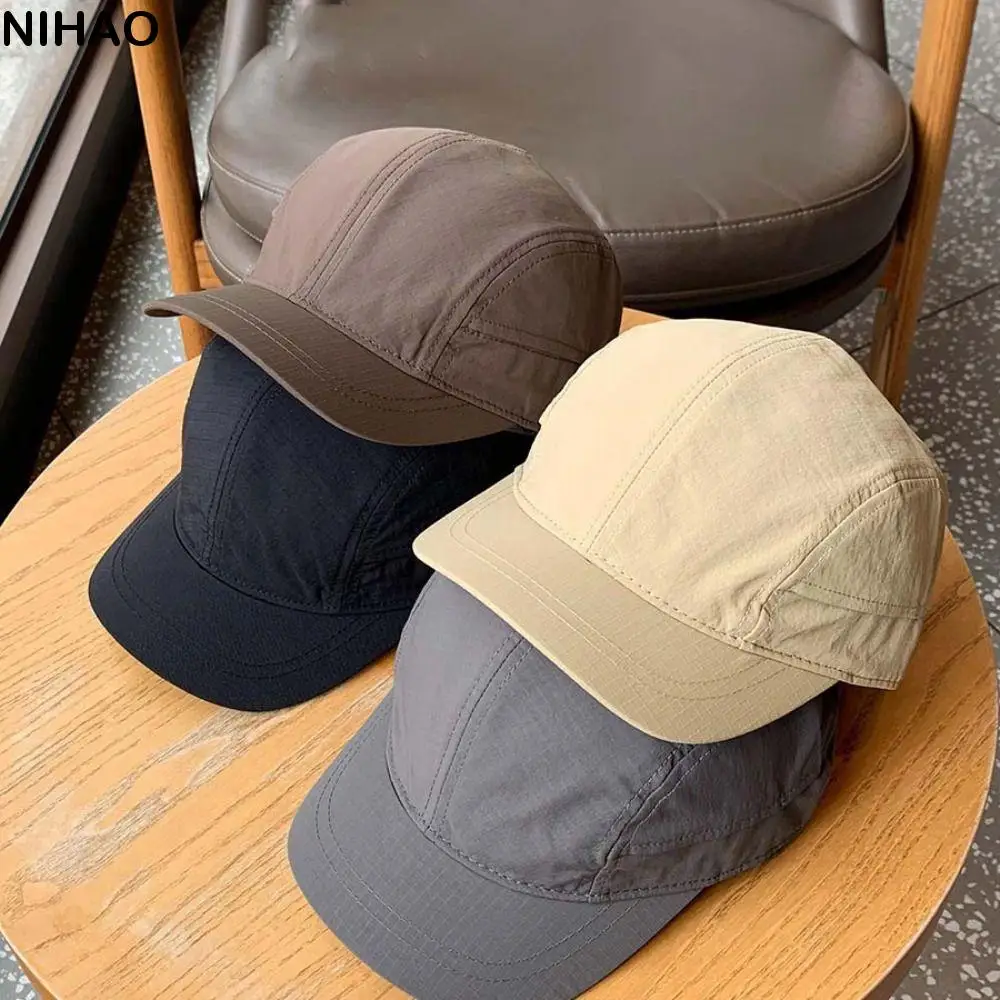 

Fashion Solid Color Short Brim Baseball Cap Nylon Japanese Style Sun Hat Sun Cap Baseball Hat Peaked Cap Sports