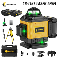 Professional laser level, 16-line 4D laser, green light, 360° ultra-precise horizontal and vertical level.