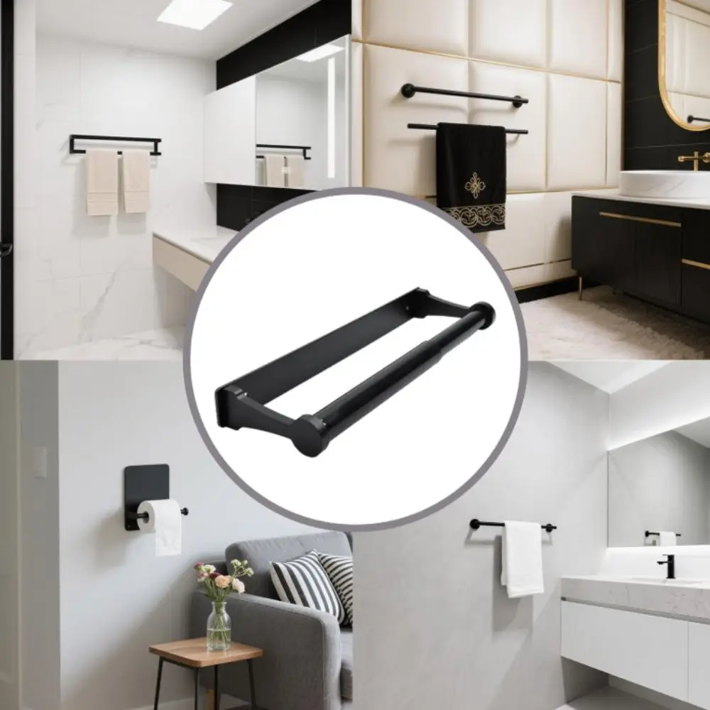 

Stainless Steel Paper Towel Holder Space Aluminum Black Gold Toilet Roll Holder Heavy Duty Non Perforated Paper Roll Hanger