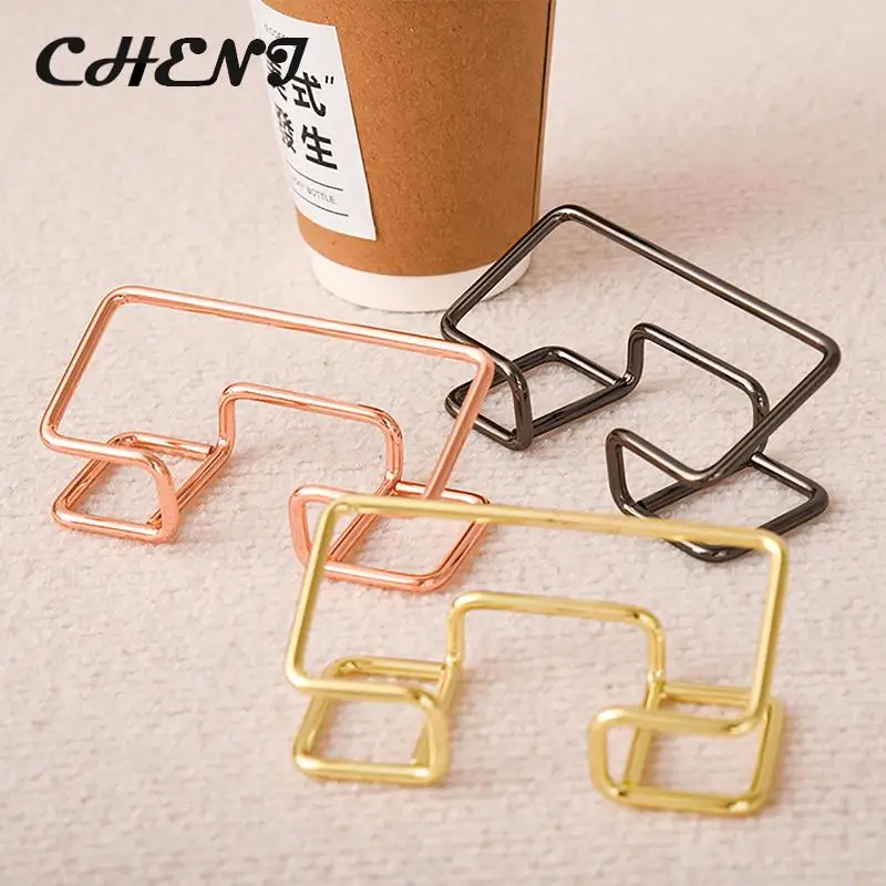 Business Card Holder Desk Bracket Cards Organizer Office Gift Display Holders